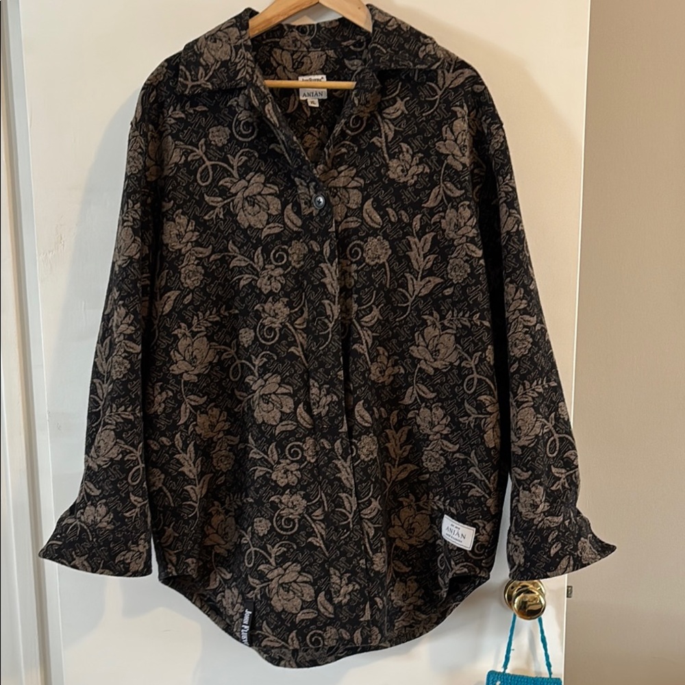 Fluevog x ANIAN Black and Tan Painters Coat